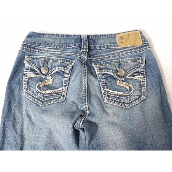 Silver Jeans Suki Surplus Sz 28x32 Y2K Grunge Rockabilly Thick Stitch Boot Cut - Picture 16 of 16